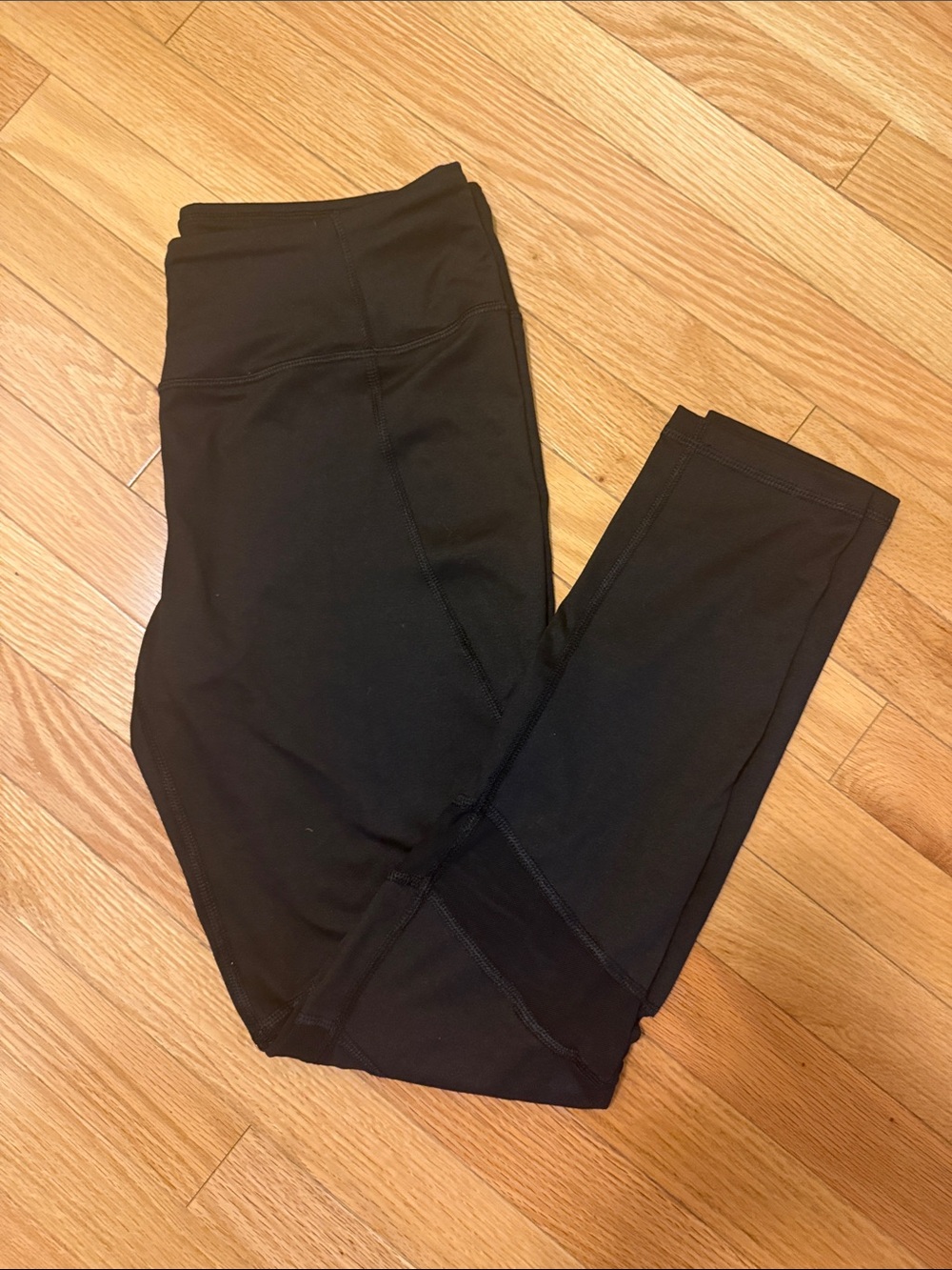 Women’s Black Leggings with sheer leg panels